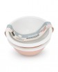 R Emaille Schale 2er Pack, peach parfait