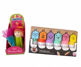 R Trendhaus® Highlighter 6er Set + Glückswichtel