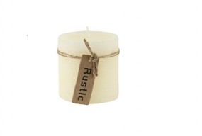 Kerze Rustic Ø 7 x 7,5 cm, creme