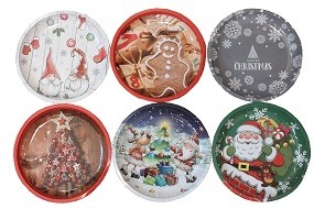 W Weihnachtsblechteller Ø 25 cm