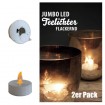 Teelichter LED 2er Pack Jumbo mit Timer inkl. Batterien