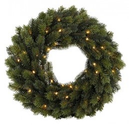 W Tannenkranz 49 LED Ø 40 cm mit Timer