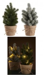 W Weihnachtsbaum im Jutetopf mit 5 LED