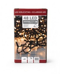 W Lichterkette 48 LED mit Timer, 8 Funktionen, innen/außen, batterieb.