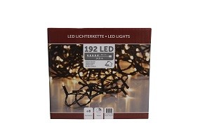 W Lichterkette 192 LED mit Timer, 8 Funktionen, innen/außen, batterieb.