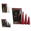 Kerze - Kegelkerze Rustic LED Echtwachs 3er Set mit Timer in 3 Farben