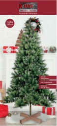 W Weihnachtsbaum H x 180 cm grün mit Holzoptikfuß