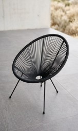 Stringsessel, schwarz (nur auf Containerbasis)