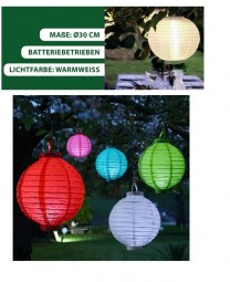 Lampion LED Ø 30 cm in 5 Farben, batteriebetrieben