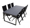Gartentisch 210x100 cm mit Nonwood-Tischplatte, schwarz