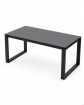 Gartentisch 210x100 cm mit Nonwood-Tischplatte, schwarz