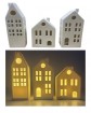 W Dekohaus aus Porzellan LED, weiß, 3 Modelle