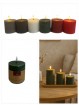 Kerze Rustic LED Echtwachs, flackernd Ø 7,5 x 10 cm mit Timer in 6 Farben