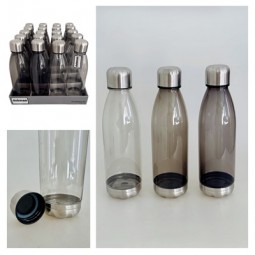 Trinkflasche Kunststoff/Edelstahl 675 ml in 3 Farben