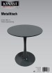 Tisch Ø 60 cm aus Metall, anthrazit