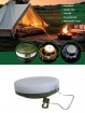 Campinglampe inkl. 10 m Lichterkette mit 100 LED aufrollbar, mit Akku