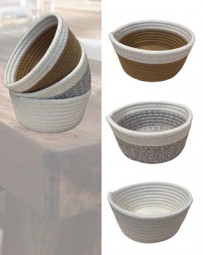 Aufbewahrungskorb aus Stoff Ø17cm H x 8cm, in 3 Farben