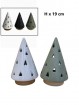 W Deko Lichtbaum aus Steingut mit LED H x 19 cm in 3 Farben