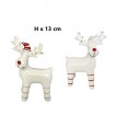 W Deko Rentier mit Weihnachtsmütze H x 13 cm, 2 Modelle