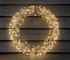 W Kranz 540 LED Ø 35 cm mit Lichteffekt und Timer, schwarz