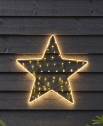 W Metallstern 56 LED Ø 47 cm mit Timer, schwarz