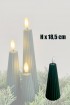 Kerze - Kegelkerze LED H x 18,5 cm mit Timer in 3 Farben