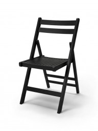 Klappstuhl aus Holz 44x59x79cm schwarz