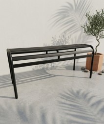 Gartenbank L x 105 cm, schwarz