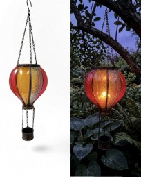 Solar Heißluftballon Lx47 cm in 2 versch. Designs