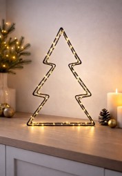 W Deko Tanne 160 LED, H x 37 cm - Twinkle-Effekt
