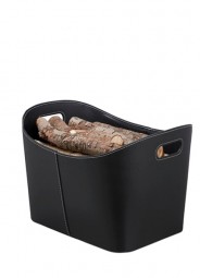 Korb für Brennholz 50x48x38 cm, schwarz