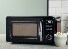 Mikrowelle Vintage 700 Watt, schwarz