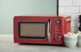 Mikrowelle Vintage 700 Watt, rot