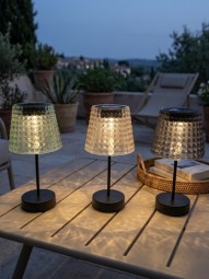 Solar Tischlampe LED H x 25 cm, in 3 Farben
