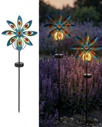Solar Gartenstecker Windmühle H x 50 cm, multicolor