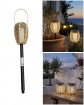 Solarleuchte Rattan 2in1 mit Flammeneffekt H x 51,5 cm