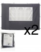 Seitenwand für Pavillon 286 x 195 cm, 2er-Pack, Anthrazit