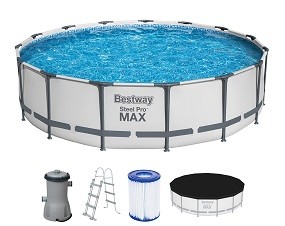 SO Steel Pro MAX Pool Ø 457x107 cm Set mit Filterpumpe BESTWAY®