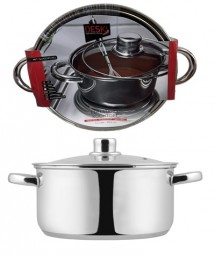 Kochtopf 5,2L Ø 24 cm Edelstahl mit Glasdeckel